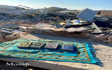 رژیم صهیونیستی یک مسجد را در کرانه باختری تخریب کرد
