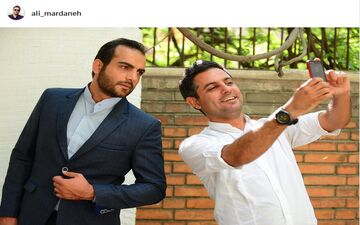  عکسی از حامد کمیلی در پشت صحنه سریال پرده نشین