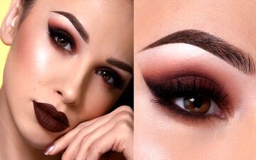 مدل‌های آرایش چشم متناسب با رژ لب‌های تیره