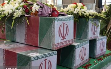 مراسم تشییع و تدفین شهید گمنام در دانشگاه فنی و حرفه‌ای کرمانشاه