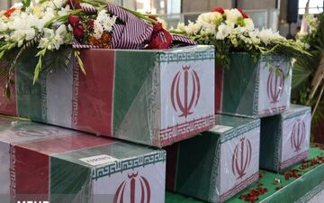 مراسم تشییع و تدفین شهید گمنام در دانشگاه فنی و حرفه‌ای کرمانشاه