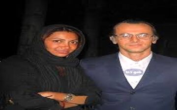  امین حیایی و همسرش در کنار هم