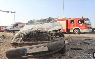 واژگونی مرگبار پراید در جاده بادرود - کاشان با ۲ کشته و ۲ مصدوم