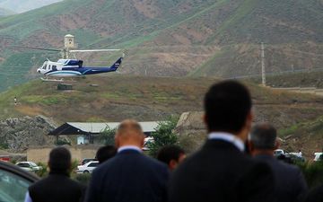 ویدئویی از بالگرد حامل رئیس‌جمهور و شهدای همراه