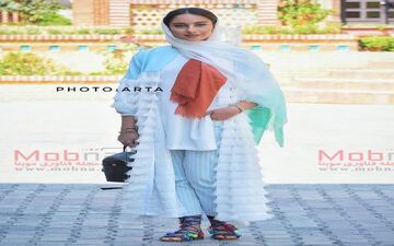 پوشش مدلینگ ترلان پروانه در نشست خبری فیلم پیشونی سفید (عکس)