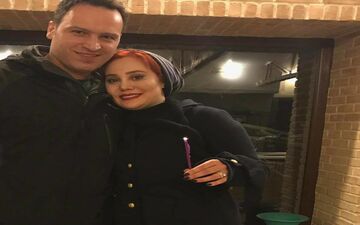 جشن تولد بازیگر زن معروف در کنار همسرش