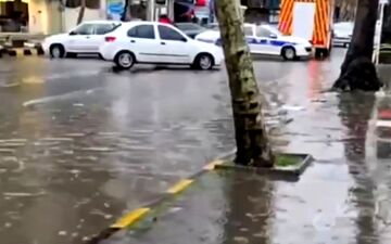  سیلاب ناشی از باران شدید لاهیجان را دربرگرفت