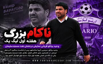 «شبِ سیاهِ اسلامشهر؛ وحید بیاتلو، بازنده بزرگِ هفته نخست لیگ یک»