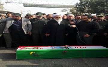 تشییع پیکر شهید ابوالفضل بیگی‌نیا در کرمانشاه به رویات تصویر