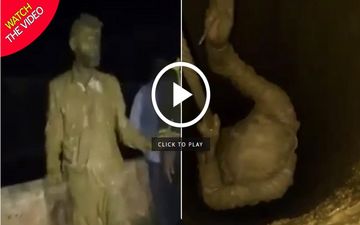 خوش شانسی مرد جوان در سقوط به چاه 25 متری! +فیلم 