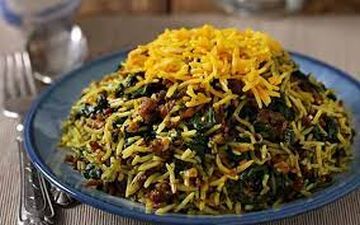 طرز تهیه پلو اسفناج | غذای رژیمی