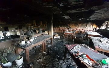 آتش‌سوزی در یک رستوران ۳ طبقه در ساحل خرمشهر