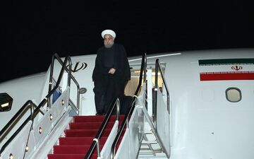 دقایقی پیش رئیس جمهور ایران وارد دهلی نو شد