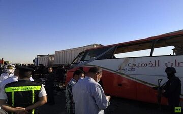 ۸ کشته و ۱۴ زخمی در تصادف اتوبوس در جنوب مصر