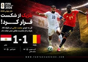 توقف بلژیک مقابل مصر؛ شیاطین سرخ با گل به خودی از شکست گریختند