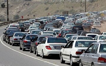 ترافیک سنگین در ‌محور کندوان و‌ آزادراه قزوین-کرج-تهران
