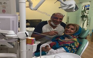 عکس/ فیگور عجیب آقای بازیگر در مطب خانم دکتر!