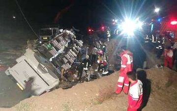 اعلام اسامی مصدومان حادثه واژگونی اتوبوس در شاهرود