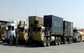 سومین کاروان لجستیک نظامیان تروریست آمریکا در عراق هدف قرار گرفت