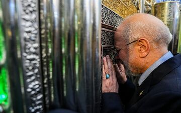 قالیباف به حرم اباالفضل(ع) مشرف شد و با تولیت عتبه عباسی دیدار کرد