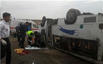 جزئیات واژگونی مینی‌بوس در سمنان