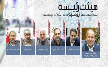 اعضای هیئت‌رئیسه سومین سال شورای پنجم شهر ارومیه انتخاب شدند