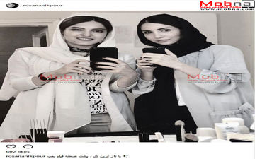 سلفی آینه ای رکسانا نیکپور در اتاق گریم فیلم بمب (عکس)