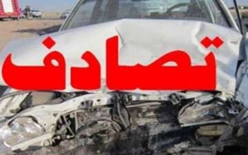 تصادف زنجیره ای براثر توفان در مسیر زابل - زاهدان