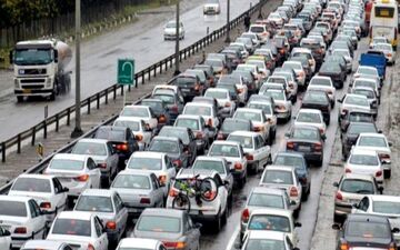 ترافیک سنگین در مسیرهای خروجی محورهای شمال