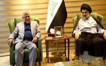مقتدی صدر و العامری دیدار کردند/الحکمة: ظرف ساعات آینده ائتلافی بین ۴ فراکسیون اعلام می‌شود