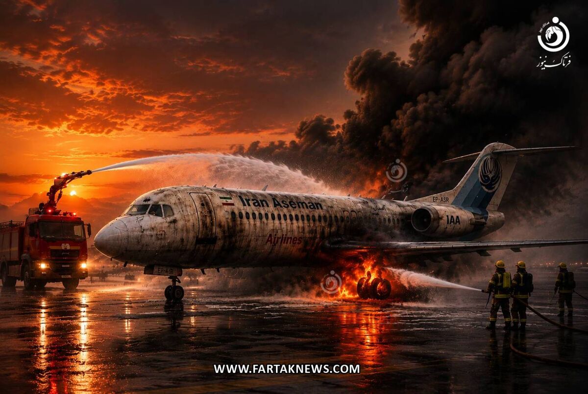 سانحه فوکر ۱۰۰ در فرودگاه اصفهان؛ آتش&zwnj;سوزی پرواز آسمان
