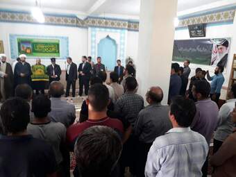 ورود پرچم و کاروان خدام رضوی  به شهرستان کنگاور در جمع استقبال باشکوه مردم