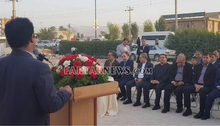 کلنگ زنی مجتمع فرهنگی ورزشی سرپل ذهاب توسط بانک شهر
