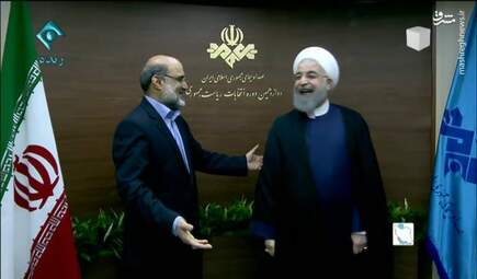 ورود روحانی به صدا و سیما + تصاویر
