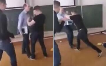 برخورد گستاخانه دانشجویان با استاد در کلاس!