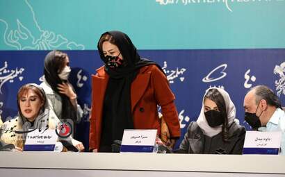 گزارش تصویری از نشست رسانه ای عوامل فیلم " نمور " آخرین فیلم نمایش داده شده چهلمین جشنواره فیلم فجر در سالن اصلی کاخ جشنواره
