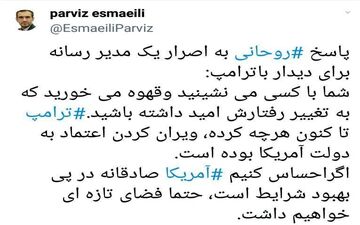 پاسخ روحانی به اصرار مدیر رسانه آمریکایی برای ملاقات با ترامپ