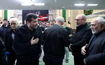 حضور وزیر ورزش در مراسم وداع با پیکر شهید شمخانی
