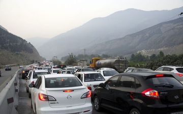 کندوان یکطرفه شد/ ترافیک سنگین محور هراز