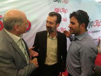 گزارش تصویری بازدید دکتر رشیدی مدیرعامل و اعضای کادر فنی باشگاه راه آهن تهران از غرفه فرتاک نیوز و فرتاک ورزشی
