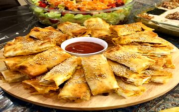 آموزش گام به گام  بورک پنیری بدون فر !