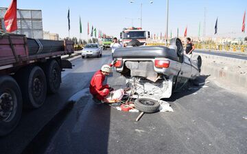  نیمی از تصادفات نوروزی کشور مربوط به واژگونی خودروهاست