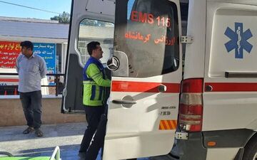 ۱۴ مصدوم در پی واژگونی مینی‌بوس در محور کرمانشاه-کامیاران