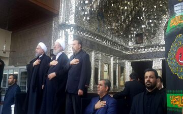 حضور رییس جمهوری در مراسم روز عاشورا حرم حضرت عبدالعظیم حسنی(ع)