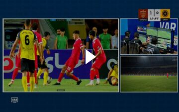 دو صحنه مشکوک به پنالتی در بازی سپاهان‌-پرسپولیس + ویدئو