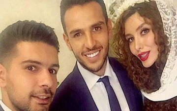 عکس منتشر شده از عروسی بازیکن استقلال و همسر بازیگرش