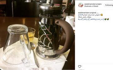 کافه‌گردی آزاده نامداری و دخترش  گندم + عکس
