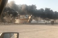 آتش‌سوزی ۴ لنج در اسکله واعظی بندر دیّر
