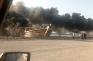 آتش‌سوزی ۴ لنج در اسکله واعظی بندر دیّر