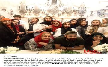 عکس دسته جمعی هنرمندان در مراسم افتتاحیه رستوران دلی جان (عکس)